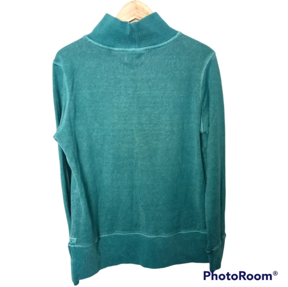 Toad & Co. - Hemp Mockneck Pullover Sweatshirt T1081902 | Blue Spruce | Size XS - Picture 6 of 13